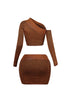 Romanticizing Fall Knit Top & Skirt SET